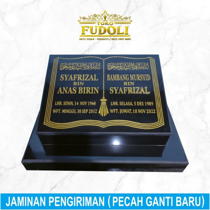 Batu Nisan Muslim / Kepala Nisan / Dudukan Nisan bahan Granit tile