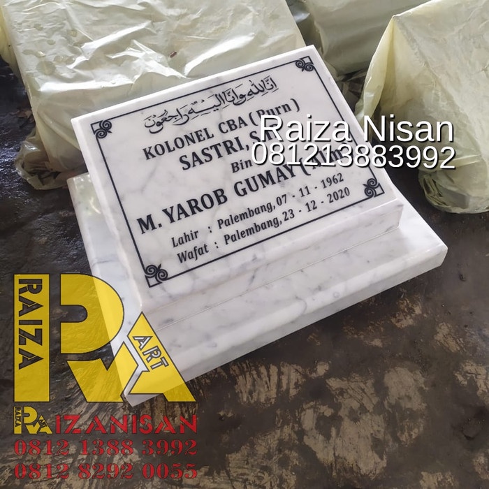 batu nisan custom marmer putih