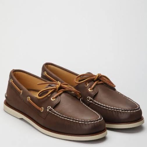 Terlaris Sperry Gold Cup Brown Leather Authentic Original