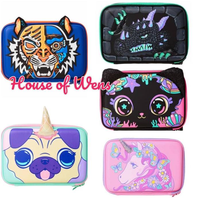 

SMIGGLE HEY THERE DOUBLE HARDTOP PENCIL CASE ORIGINAL - TEMPAT PENSIL ---NEW---