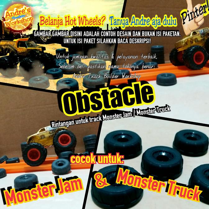 Obstacl Tuk Hotwheels Track Monster Jam Hot Wheels Track Monster Truck