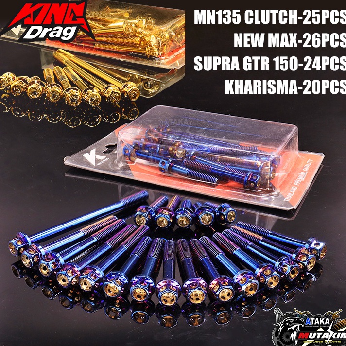 king drag baut blok mesin kiri kanan 1set JUPITER MX NEW MX KING JUPITER Z1 Astrea GTR 150 sonic Sup