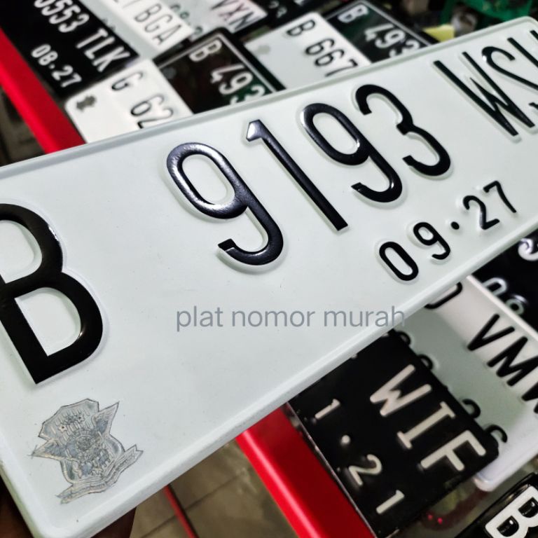 SIAP KIRIM. plat nomor mobil putih asli pakai logo korlantas