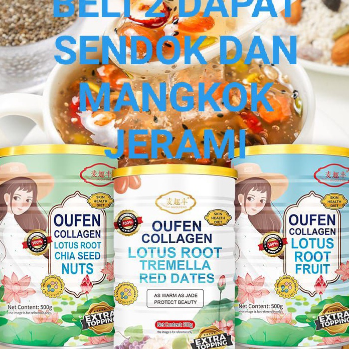 

BRANDS FESTIVAL ou fen lotus root powder bubur akar teratai sarapan diet sehat 500g per kaleng gas !!