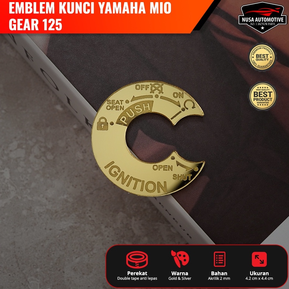 9.9 BRANDS FESTIVAL EMBLEM KUNCI MIO GEAR 125 GARNISH KUNCI KONTAK MIO M3 COVER LUBANG KUNCI MOTOR A