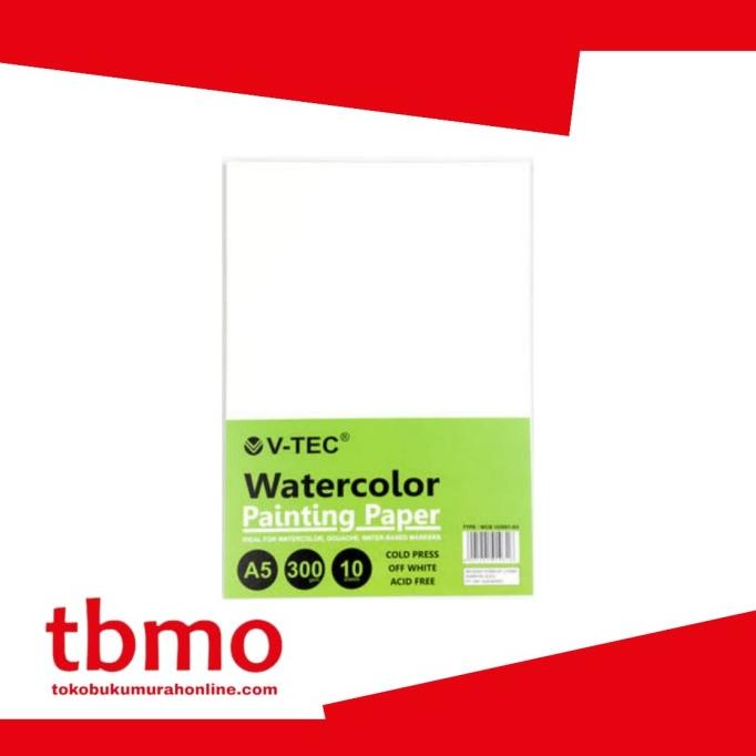 

TBMO WATER COLOUR PAINTING PAPER WCB 103001 10SHEETS/300GR UK.A5 V-TEC