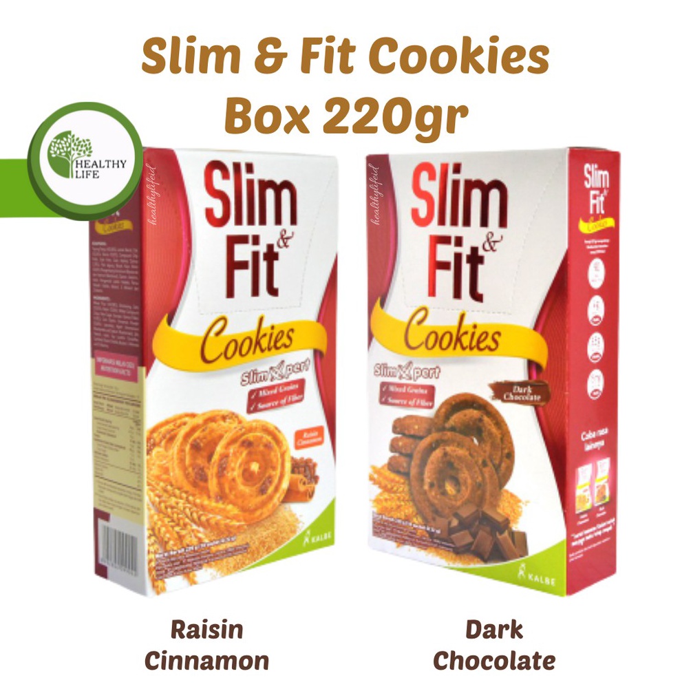 

Baru.. Kalbe - Slim & Fit Cookies | Snack Diet Sehat Low Calori Box (Isi 10 Sachet) 220gr LBE