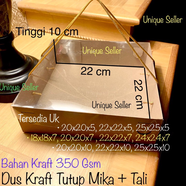 

Murah [10 pcs] Dus KRAFT Tali Uk 22x22x10 Tutup Mika 350 gsm isi 10 pcs / Dus Box Kotak Nasi KRAFT 22x22x10 Tutup FULL Mika 350 gsm / Dus Bos Kotak Hampers KRAFT Uk 22 x 22 x 10 Window / Dus Box Kotak Kue Roti Snack 22x22 x 10 cm Y0V