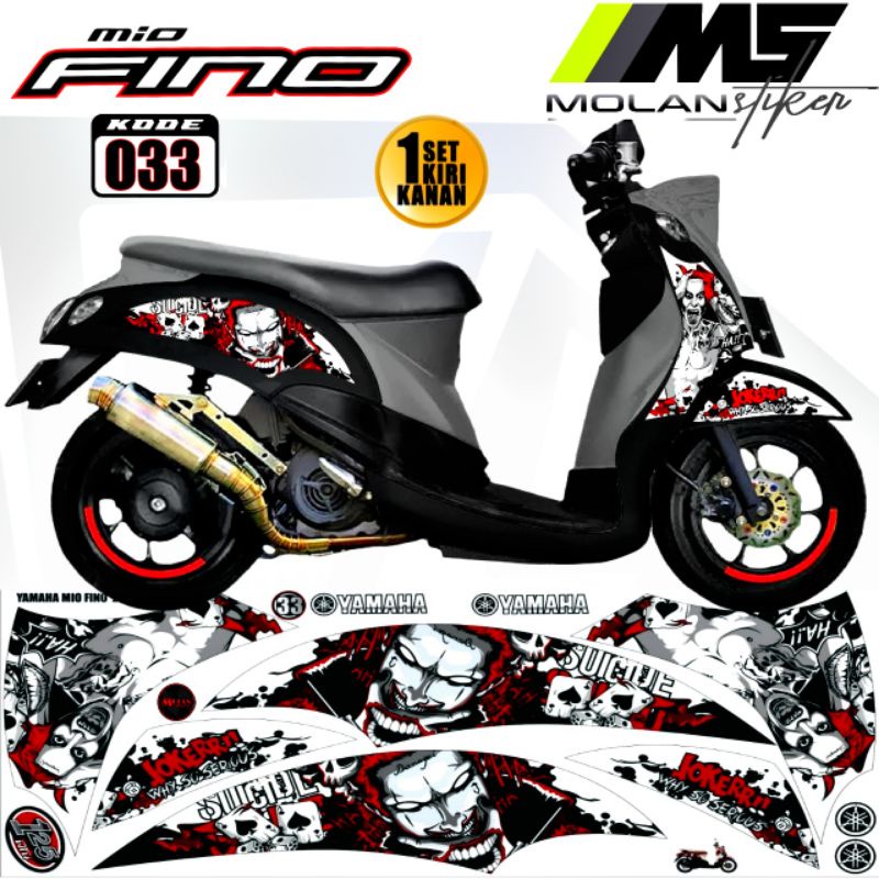 Decal Sticker Striping Variasi Fino Carbu / Fino 110 Karbu 2012-2013 / Yamaha Fino 115 Karbu / Fino 