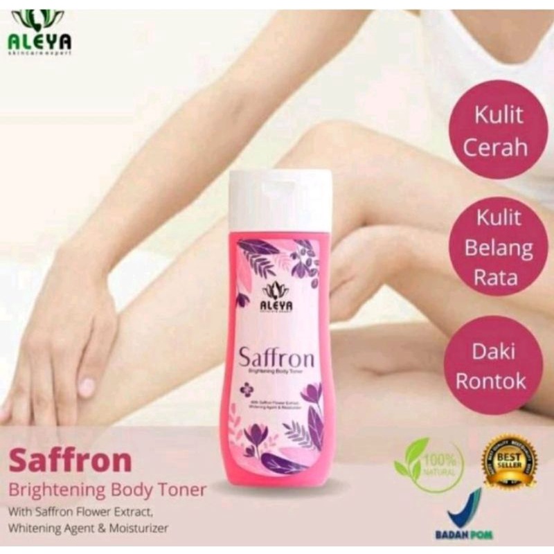 Toner badan Saffron Aleya whitening original BPOM