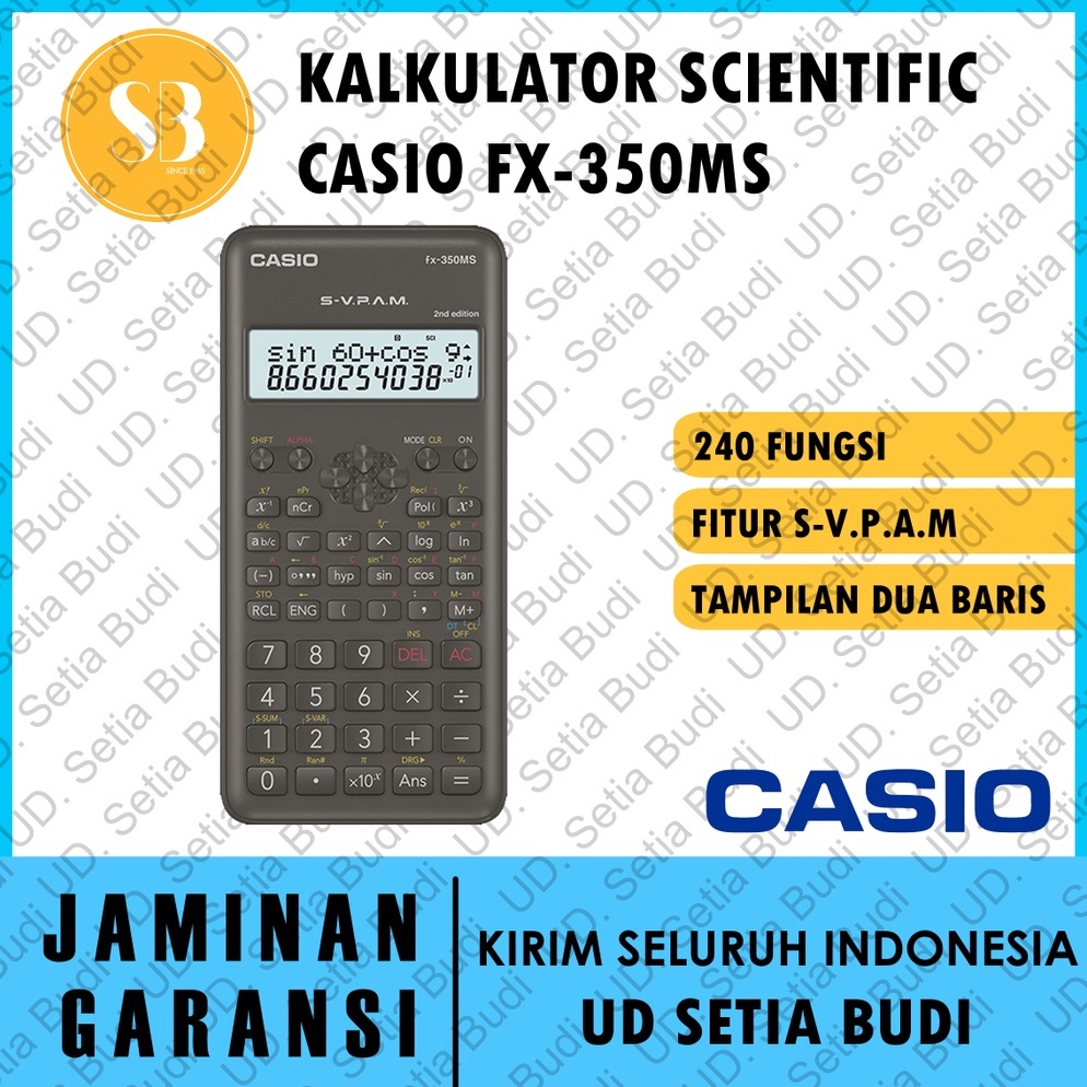 

Buruan Beli.. Kalkulator Scientific CASIO FX-350MS Baru dan Asli 350 MS 94