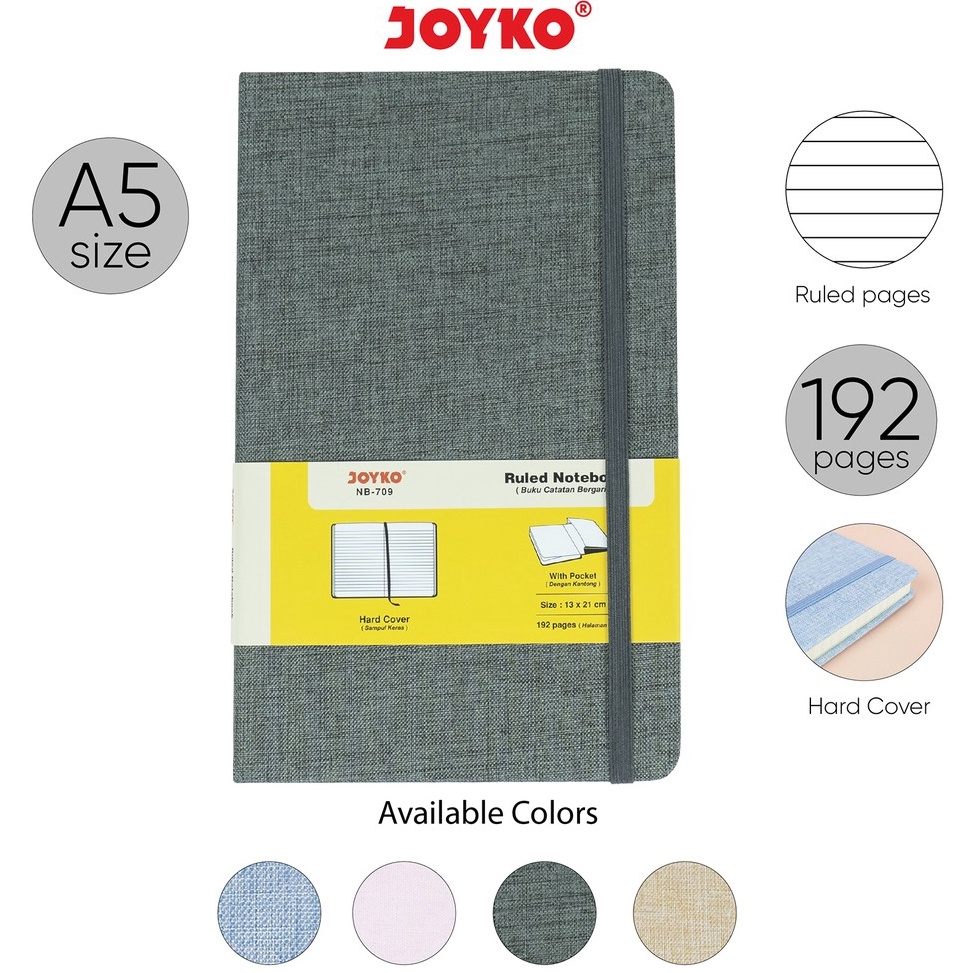 

Terlaris.. Notebook Buku Tulis Catatan Diary Agenda Joyko Cloth Kain Hard Cover 80