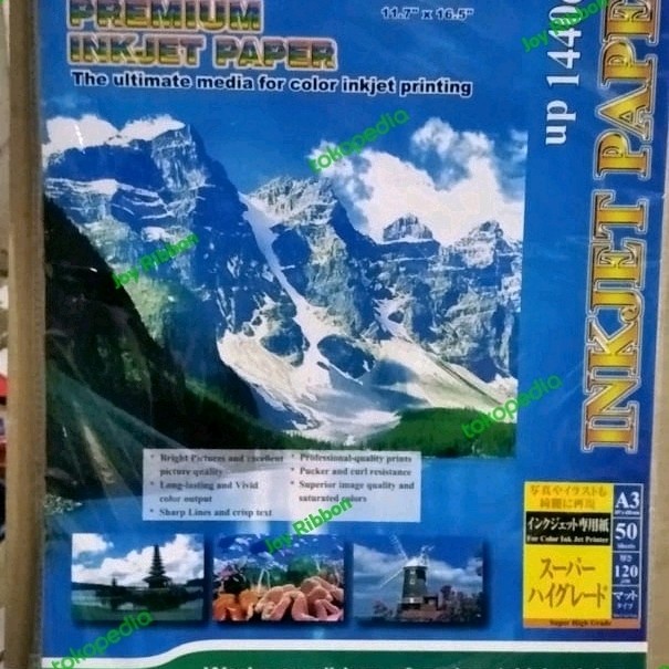 

Terlaris Inkjet Paper A3 120 Gsm Isi 50 Lembar Merk Hologram