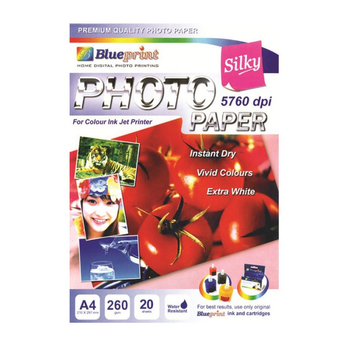 

Terlaris Blueprint Bp-Spa4260 Silky Photo Paper A4 - Kertas Foto