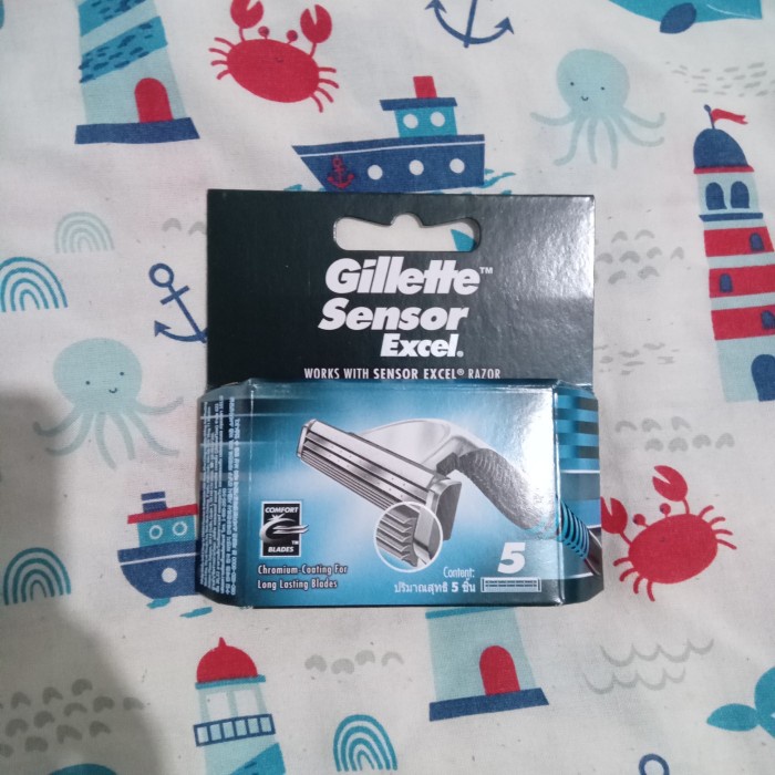 Terlaris Gillette Alat Cukur Sensor Excel Isi 5 Refill Pisau Cukur Isi Ulang