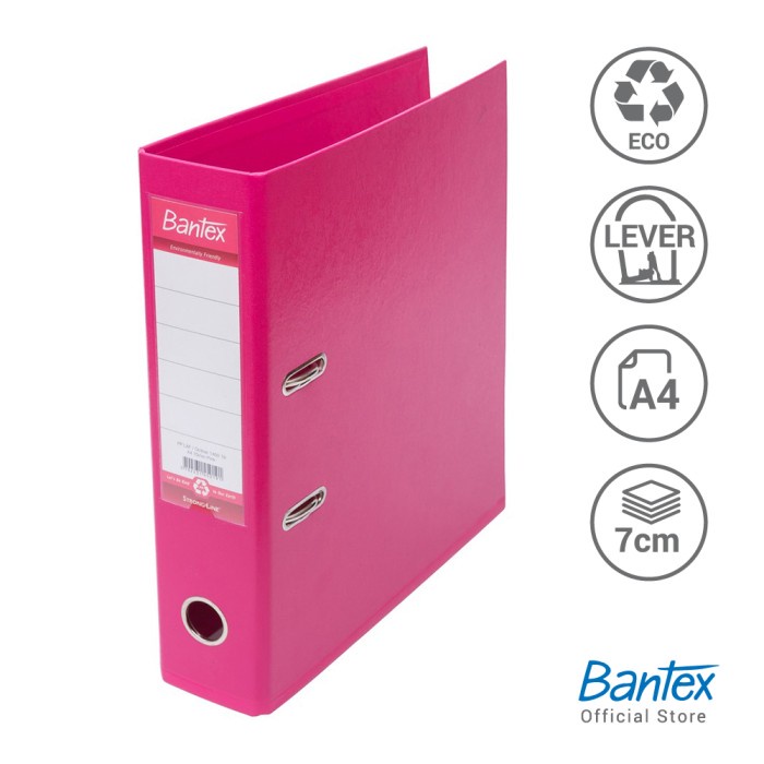 

Terlaris Bantex Lever Arch File Ordner Plastic A4 7Cm Pink#1450 19