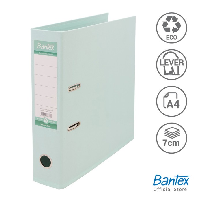 

Terlaris Bantex Lever Arch File Ordner Plastic A4 7Cm Cool Aqua #1450 76