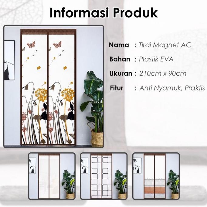 Tirai Magnet Anti Nyamuk-Tirai Magnet PVC-Tirai Magnet Ber-AC Tebal