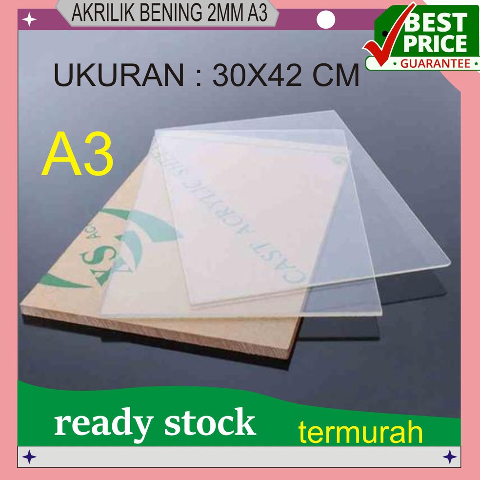

Promo 4.4 AKRILIK TRANSPARAN / AKRILIK BENING 2MM A3 42x30CM