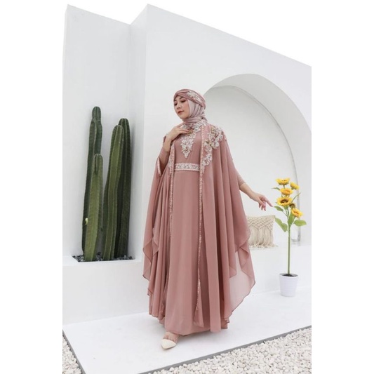 Pakaian Muslim Wanita Kaftan Terbaru Model Butik Terpopuler