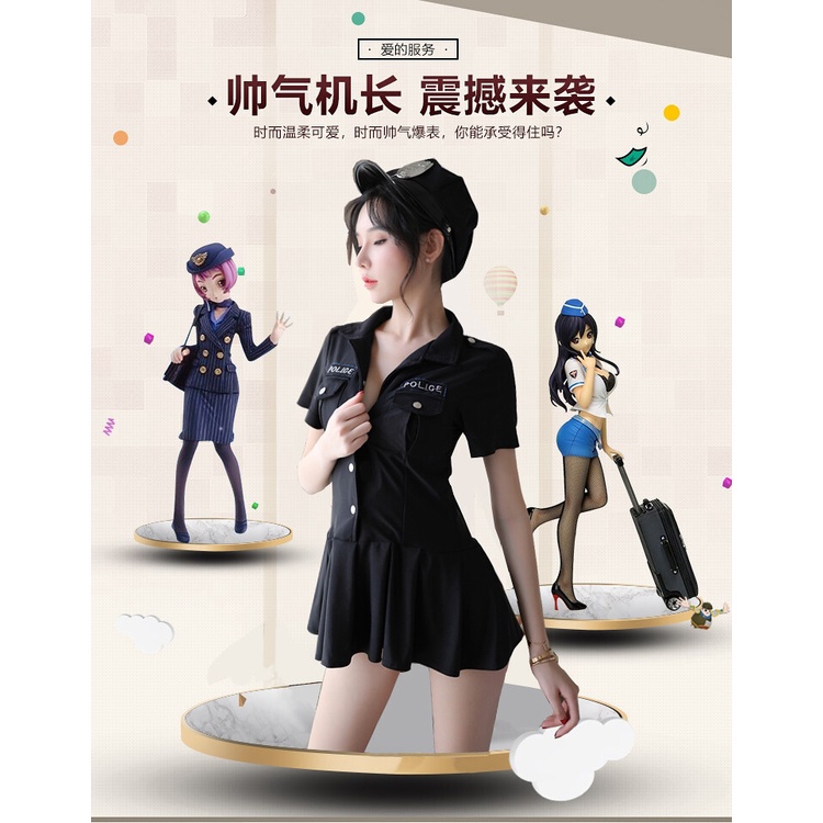 SEXY LINGERIE COSPLAY POLICE POLISI SEXY HOT EROTIC SEKSI CANTIK BERGAIRAH