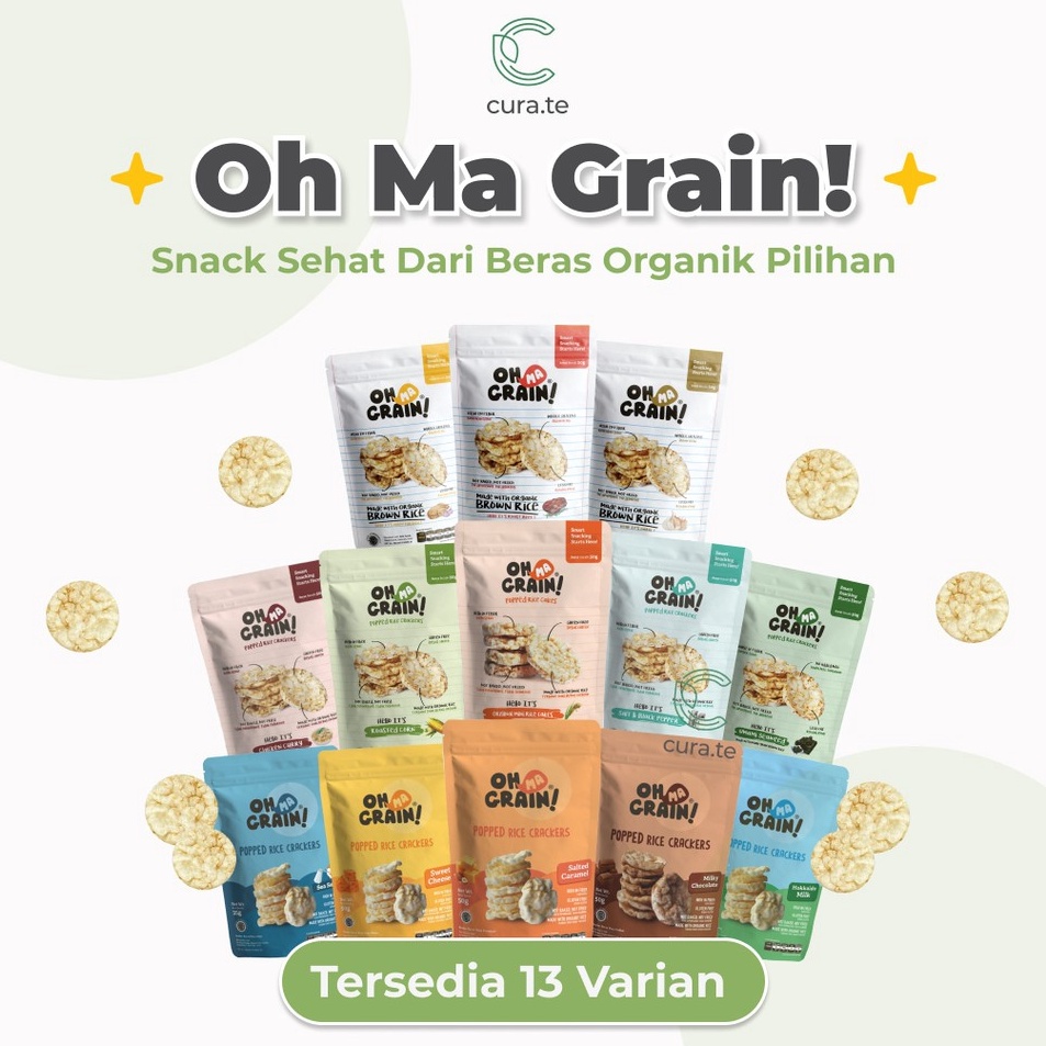 

Terlaku.../ OH MA GRAIN RICE CRACKERS BERAS | KERIPIK KREKERS RICE CRISPY NON MSG SNACK CEMILAN DIET CAMILAN SEHAT ANAK