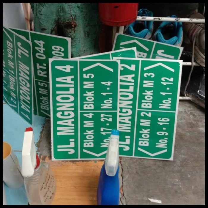 Terlaris Promo Plang Nama Jalan Plat Aluminium Lapisan Sticker Reflective Best