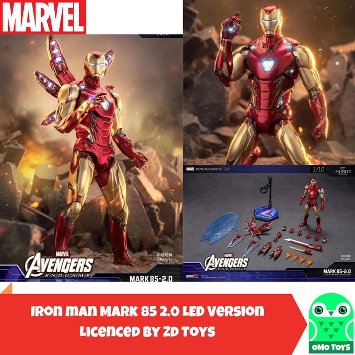 PROMO MARVEL ZD TOYS IRONMAN MARK 85 2.0 LED VERSION IRONMAN MK LXXXV ORI TERMURAH