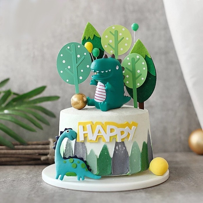 Terlaris Topper Kue / Hiasan Kue Ultah Dinosaurus / Dekorasi Pesta Ulang Tahun
