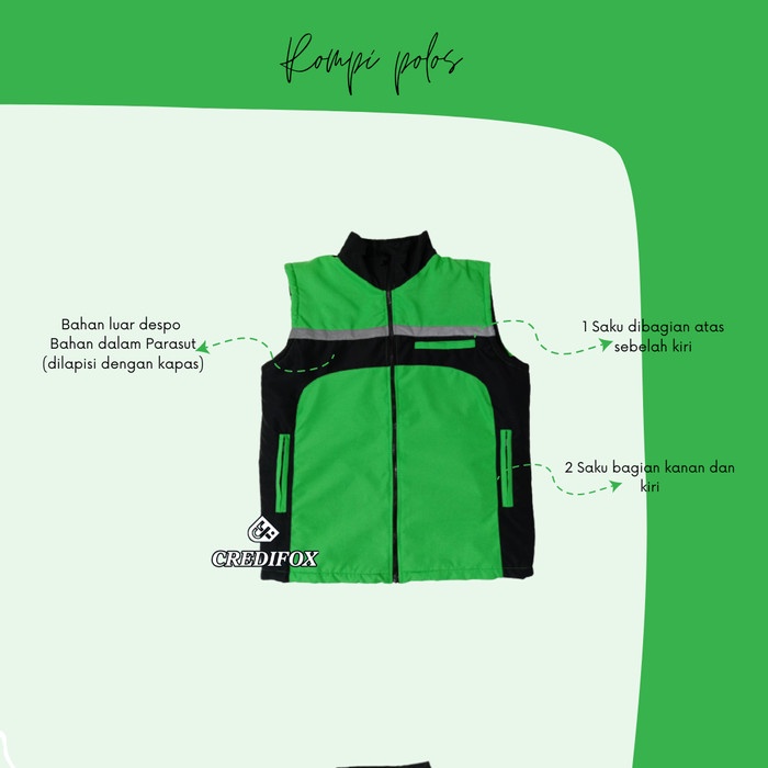 Terlaris Rompi Pria/ Rompi Ojol Polos Terbaru Rompi Motor