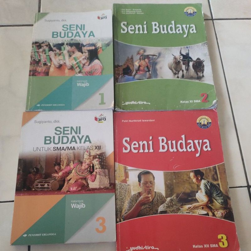 

(buku bekas, second) buku seni budaya Erlangga dan Yudhistira kelas 10, 11, 12 SMA, MA