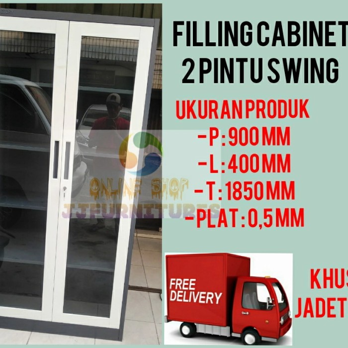 

Lemari File/Lemari Arsip/Filling Cabinet 2Pintu Swing Kaca