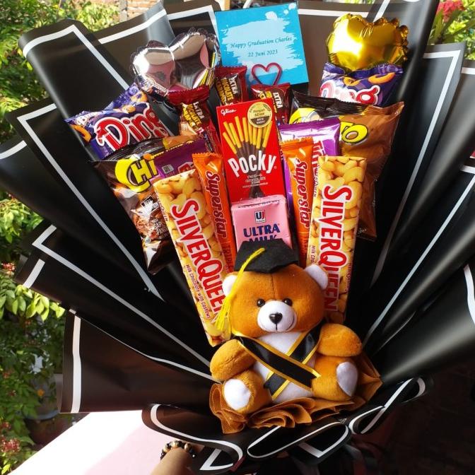 

BUCKET REQUEST SNACK JAJAN BONEKA WISUDA SIDANG KELULUSAN GRADUATION
