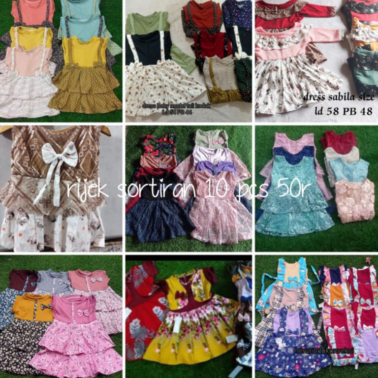 Special Edition.. dress 1-2 thn rijek /sortiran konveksi 10 pcs 50rb 47