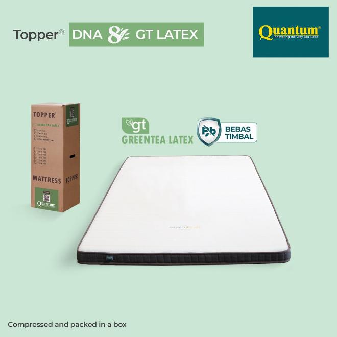Quantum Topper Greentea Latex DNA 8 Cm 160x200 Cm Alas Kasur