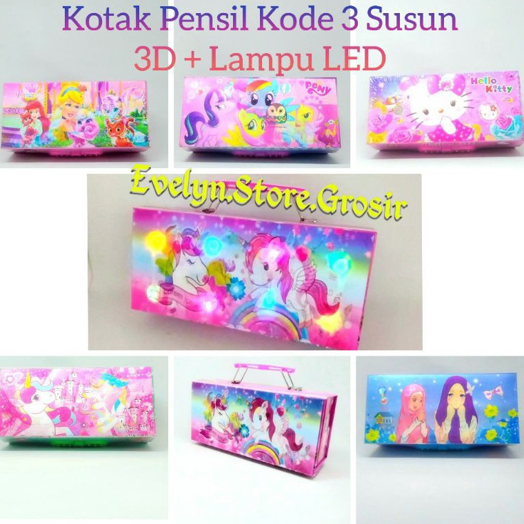 

Paling popular KOTAK PENSIL KODE 3D ADA LAMPU LED karakter anak WQF