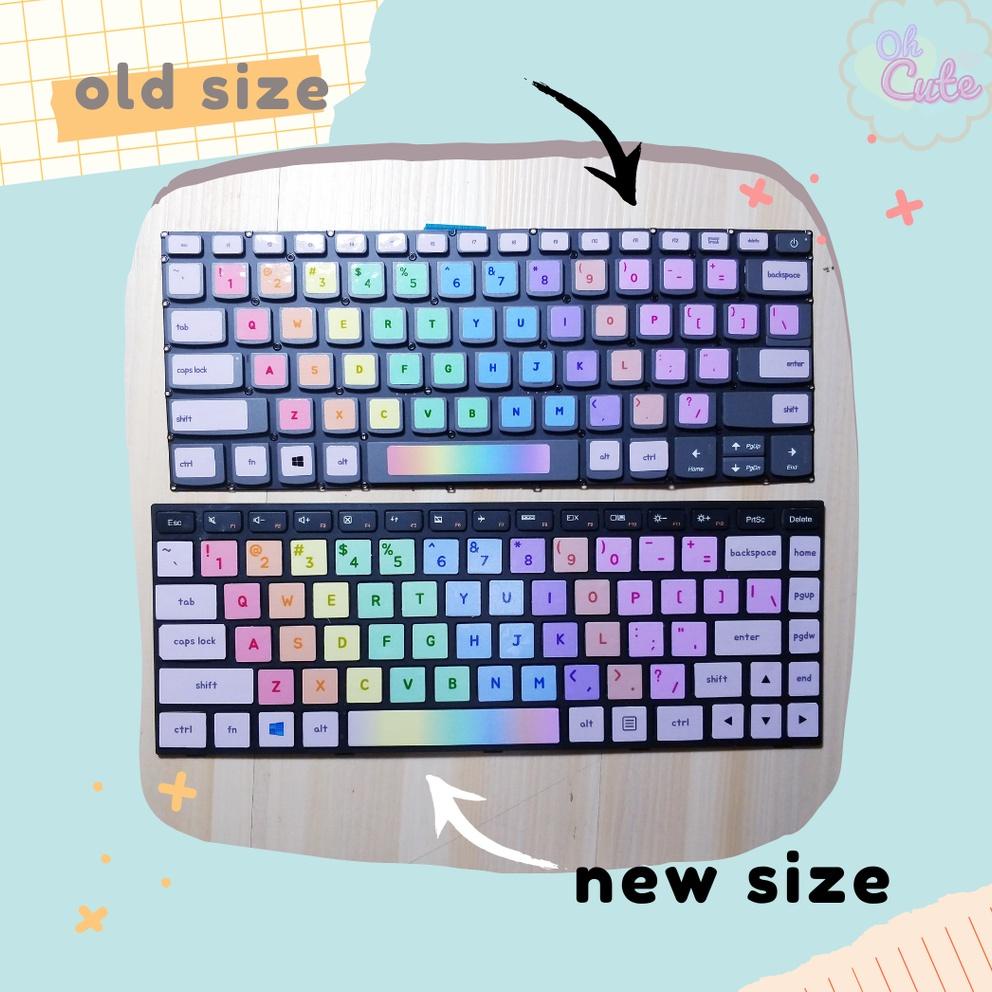 

Baru Korean Hangul Keyboard Sticker For Windows Aesthetic Palette Color - Oh Cute Stiker M23Y