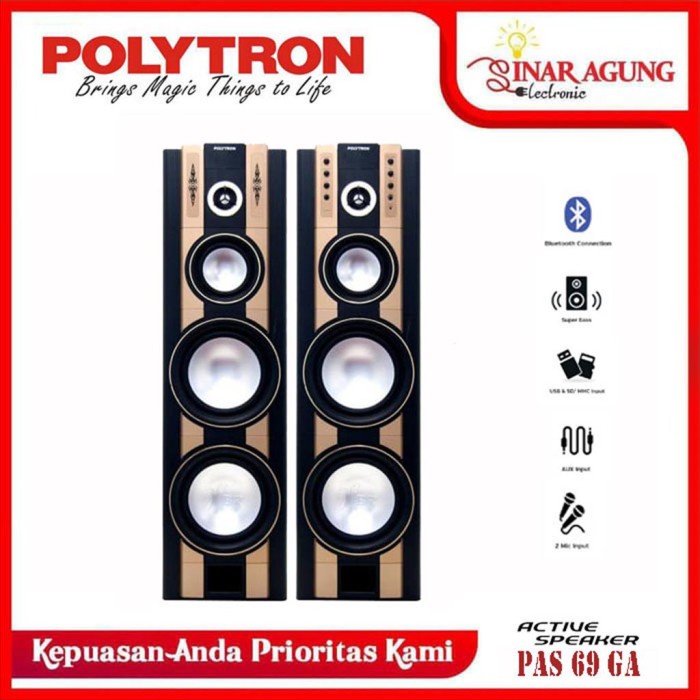 PROMO SPEAKER POLYTRON AKTIF PAS 69/GA NEW..BLUETOOTH