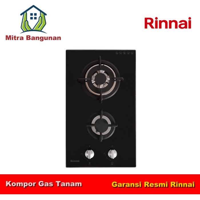 Kompor Gas Tanam 2 Tungku Rinnai RB-312N (GB)