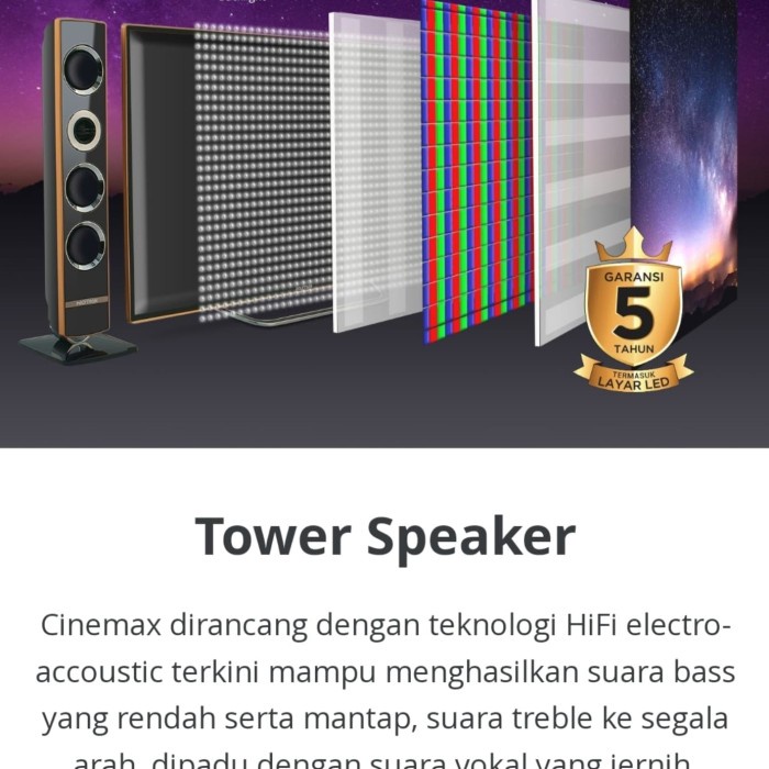 NEW SERIES POLYTRON PLD32T1500 TOWER CINEMAX TV LED - [32 INCH] GARANSI 5THN ORIGINAL TERBARU