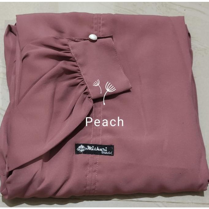 Mishari Long Khimar Anak Overhead Jilbab Instan Anak Lengan Jumbo Floo