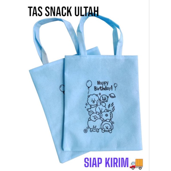 tas ultah bt21 25x25 ready harga seribuan