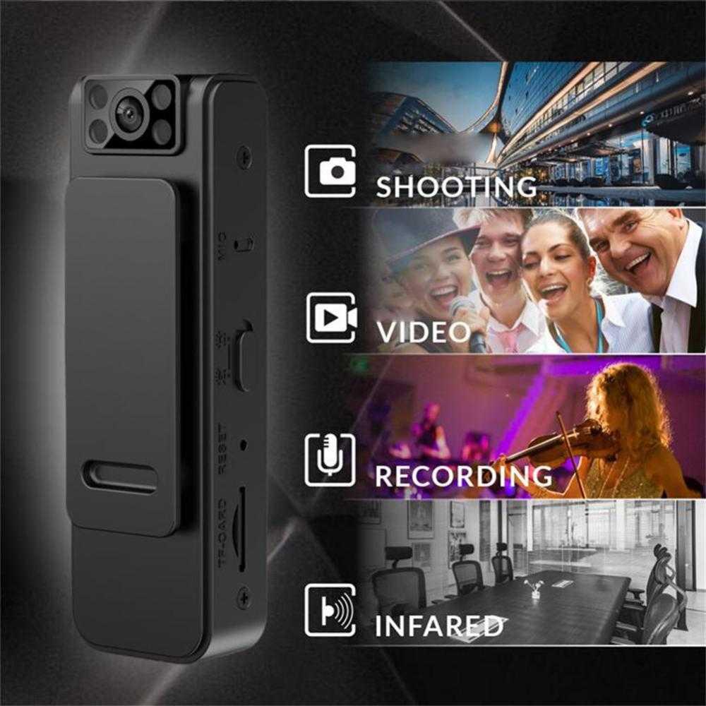 Kamera Pengintai Putar Saku Klip Spy Cam Full HD 1080P Night Vision