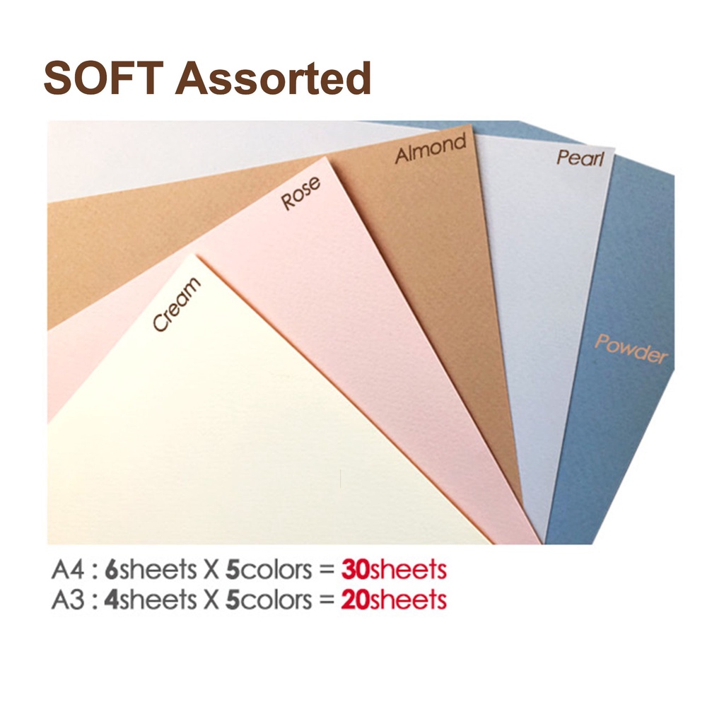 Mungyo Soft Color Pastel Paper PAD 160 GSM Soft / White / Dark