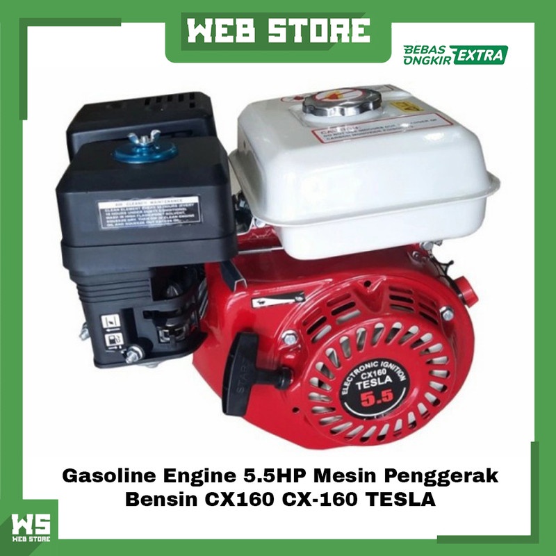 Gasoline Engine 5.5HP Mesin Penggerak Bensin CX160 CX-160 TESLA