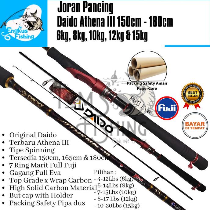 Joran Pancing Daido Athena III 3 JS Pro Series Full Fuji Terbaru Murah