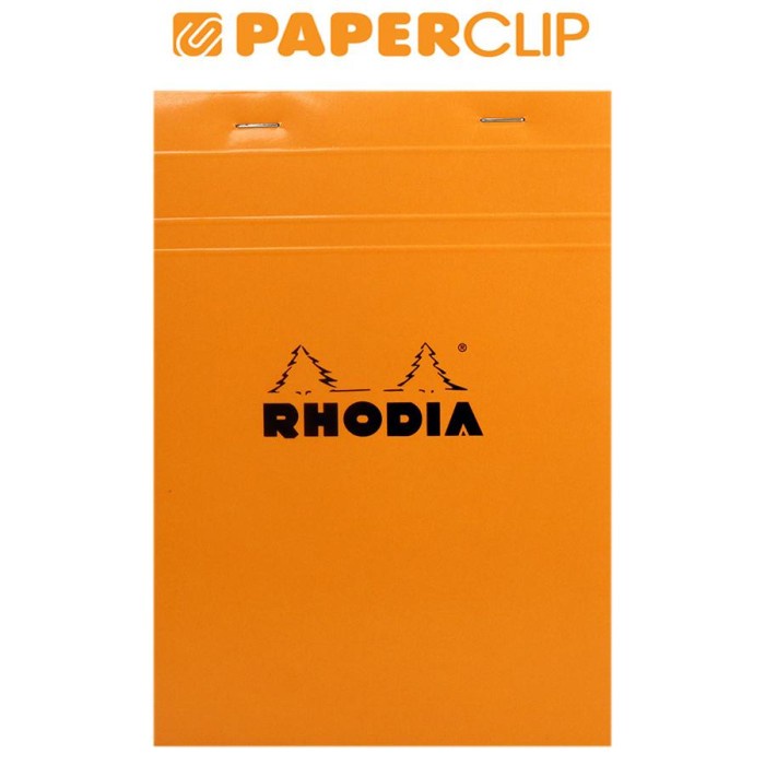 

Notepad Rhodia N16 Head Stapled Orange A5 Squared 16200Expc