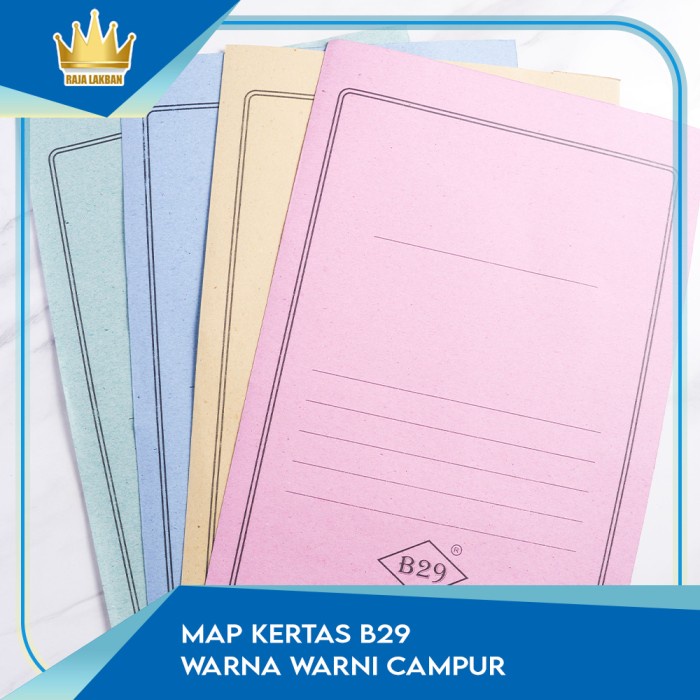 

Bestseller Stofmap / Stopmap / Map Kertas B29 Warna Warni Campur - 1 Pak