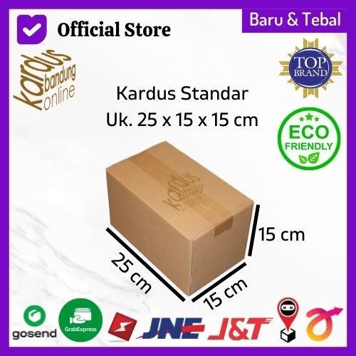 

Bestseller Paket Kardus Box Kotak Dus Polos Uk. 25X15X15 Tebal 3 Mm Isi 10 Dus