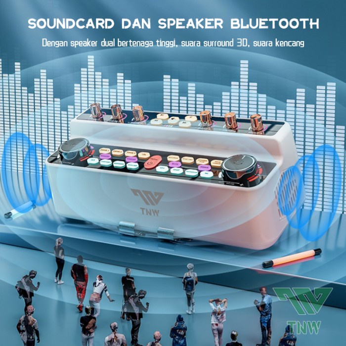 Promo Tnw S18 Live Soundcard Mixer Bluetooth All-In-One Soundcard Speaker